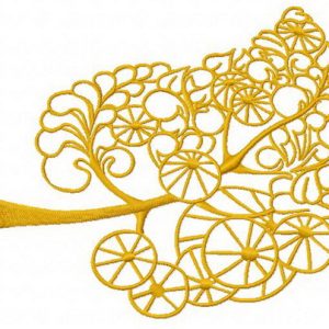 Fallen leaf embroidery design