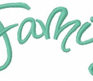 Family embroidery design