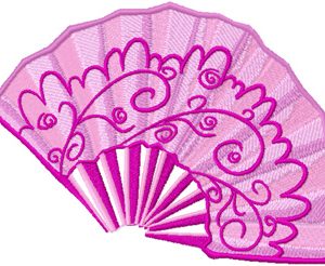 Fan  embroidery design