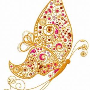 Fancy butterfly 5 embroidery design