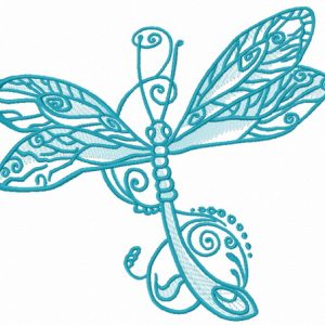 Fancy dragonfly 2 embroidery design