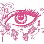 Fancy eye embroidery design