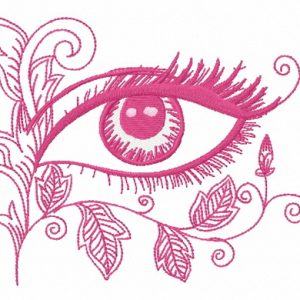 Fancy eye embroidery design
