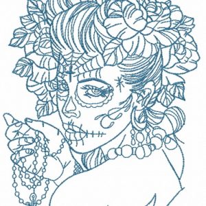 Fancy girl embroidery design