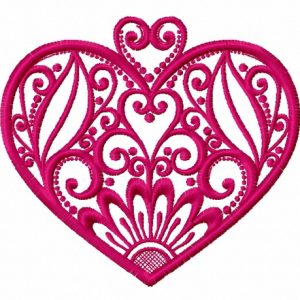 Fancy heart 7 embroidery design