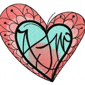 Fancy heart 4 embroidery design