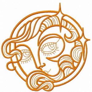Fairy sun 2 embroidery design
