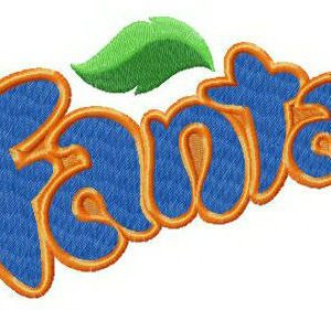 Fanta alternative logo embroidery design