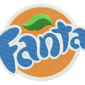 Fanta logo embroidery design
