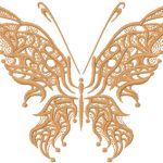 Fantastic butterfly Old Clown embroidery design