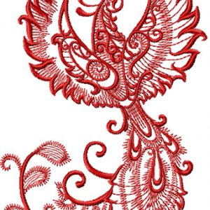 Firebird embroidery design