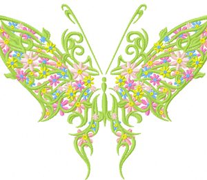 Fantastic Butterfly's Life in Flowers  embroidery design