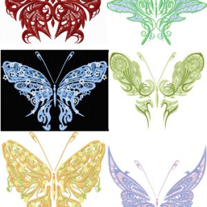 Fantastic Butterflies Collection 18 Designs embroidery design