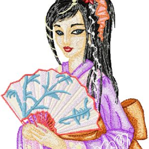 Fantastic Geisha embroidery design
