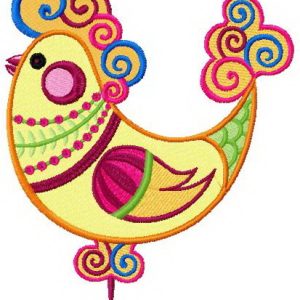 Fantastic hen 2 embroidery design