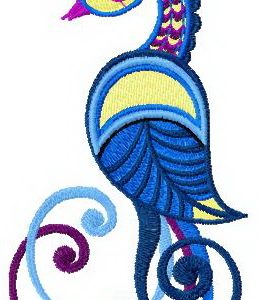 Fantastic sky firebird embroidery design