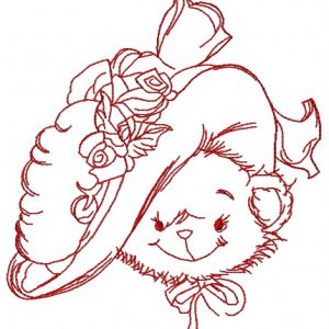 Fashion teddy bear 4 embroidery design