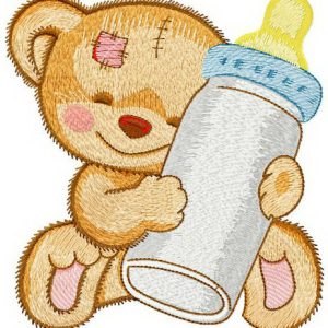 Favorite baby bottle embroidery design