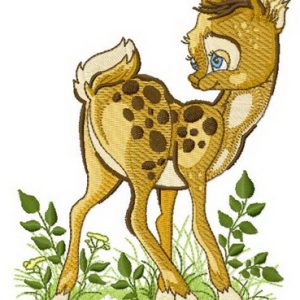 Fawn embroidery design