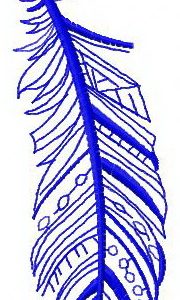 Feather 17 embroidery design