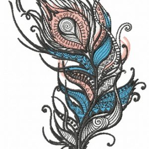 Feather 34 embroidery design