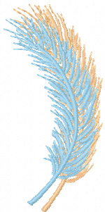 Feathers embroidery design