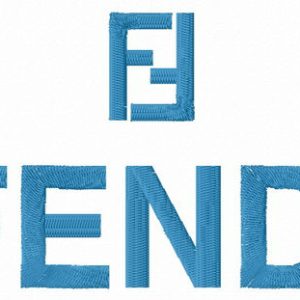 Fendi logo embroidery design