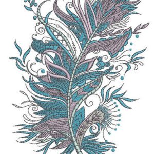 Firebird's feather embroidery design