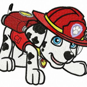 Firefighter Marshall embroidery design