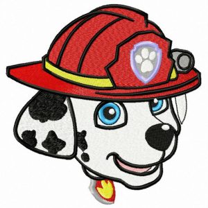 Firefighter Marshall embroidery design