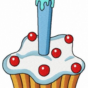 First birthday cake embroidery design