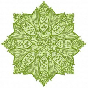 Fish-tailed decoration embroidery design