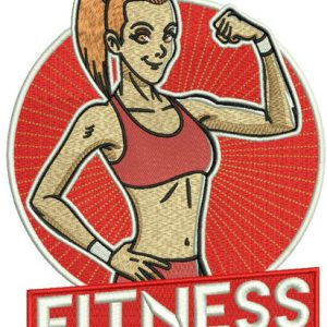 Fitness embroidery design