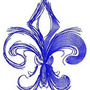 Fleur-de-lis embroidery design