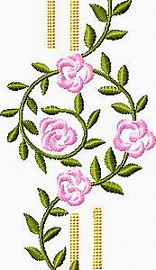 Flower Border  embroidery design