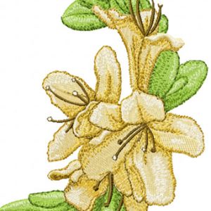 Oriental Flower embroidery design
