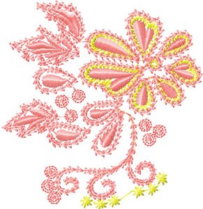 Flowers pattern embroidery design