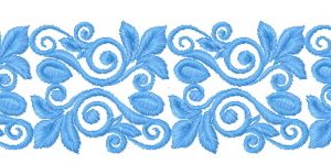 Flower border embroidery design