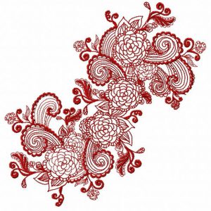 Flower decoration 3 embroidery design