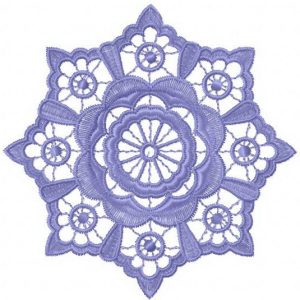 Flower lace embroidery design