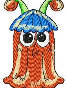 Flower monster embroidery design