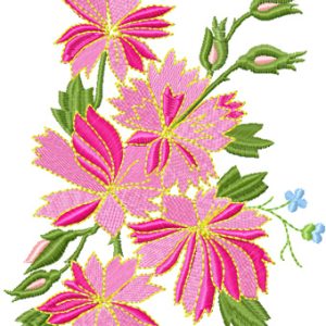 Flowers embroidery design