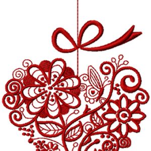 Heart of Flowers embroidery design