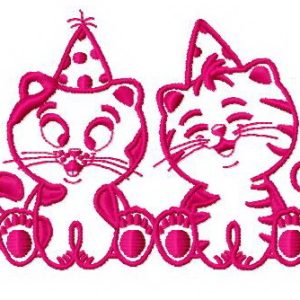Fluffy birthday 2 embroidery design