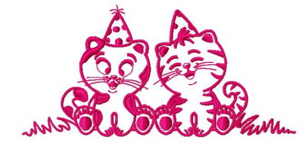 Fluffy birthday 2 embroidery design