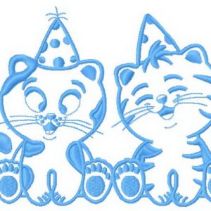 Fluffy birthday 3 embroidery design