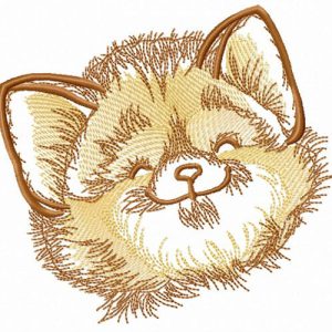 Fluffy muzzle embroidery design