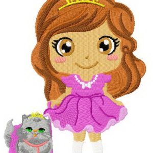 Fluffy royal pet embroidery design