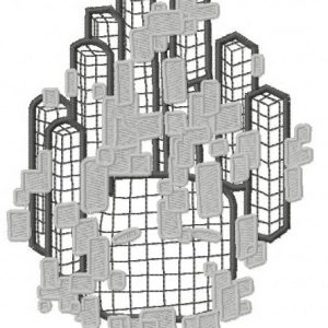 Flying blocks 2 embroidery design