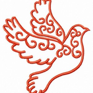 Flying in the clouds embroidery design